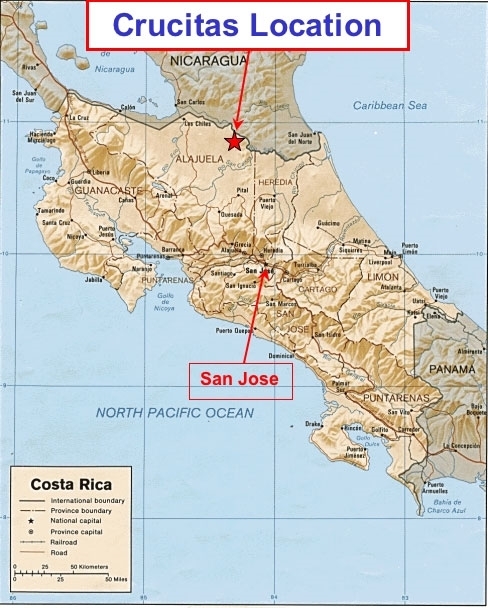 Crucitas-Location-map