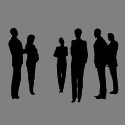 stock-footage-people-consultation-zooming-rotating-silhouette