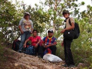 The COPINH group – Maryeli, María, Agostín and Selvín.